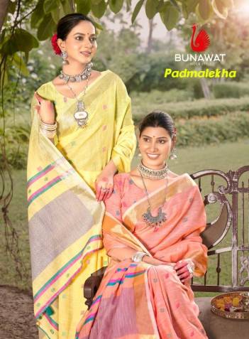  BUNAWAT PADMALEKHA 1001 TO 1006 DESIGNER COTTON SAREE WHOLESALER IN INDIA